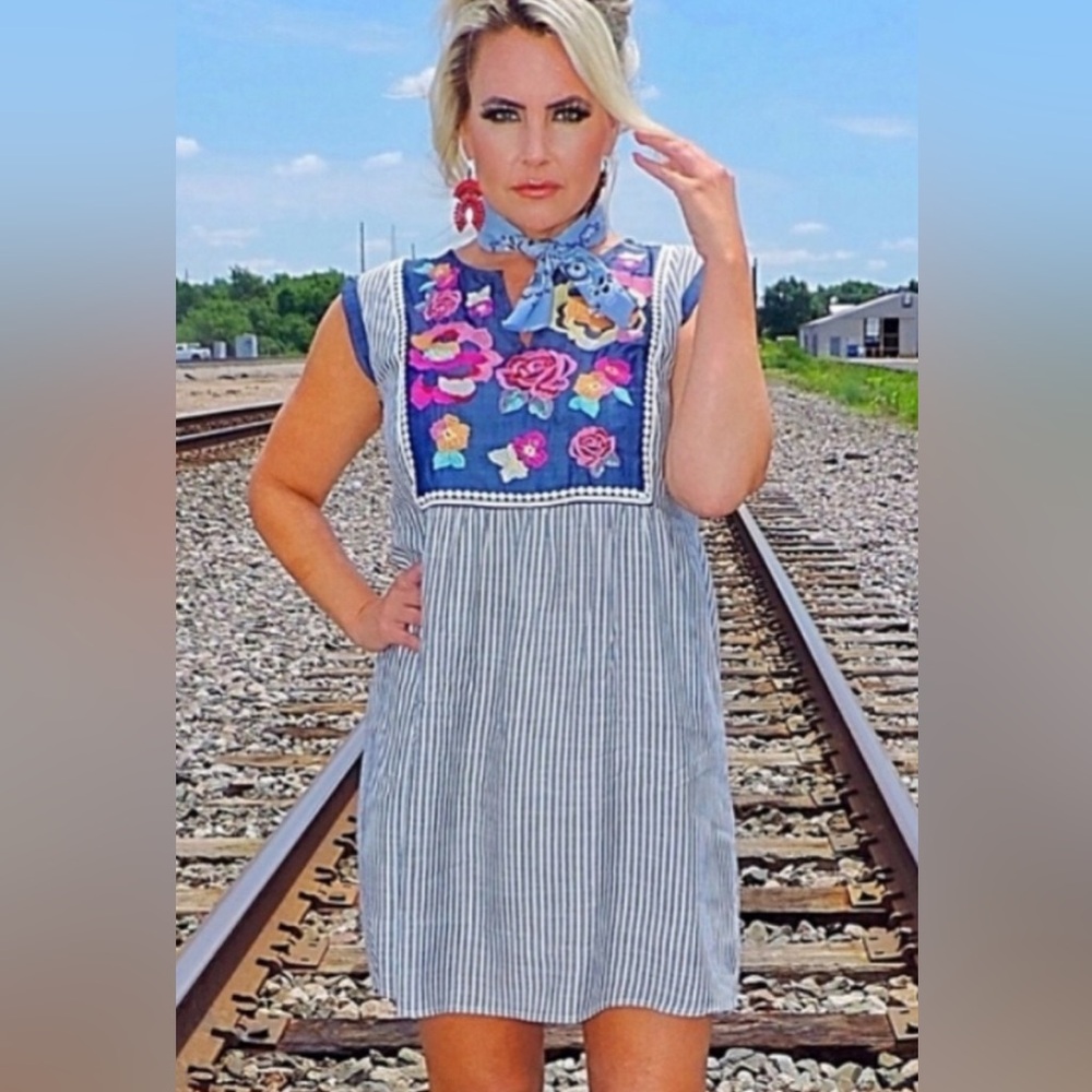 Savanna Jane embroidered mini dress tunic